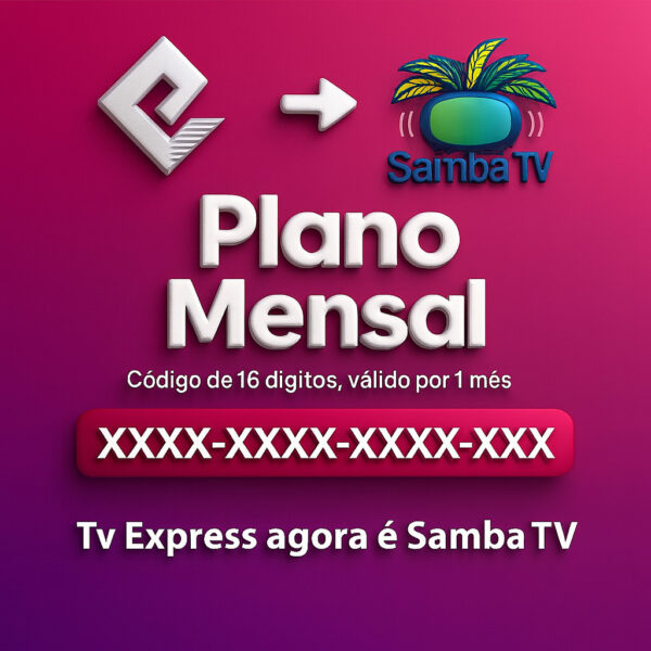 Plano Mensal Samba TV – +400 Canais e Séries HD