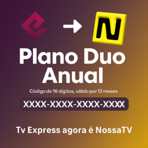 Assista + de 400 Canais com o Plano Duo Anual Nossa Tv.