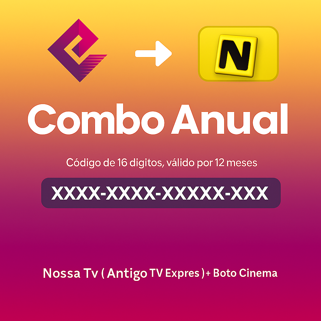 Combo Anual Nossa Tv com mais de 1000 Conteudos para você assistir