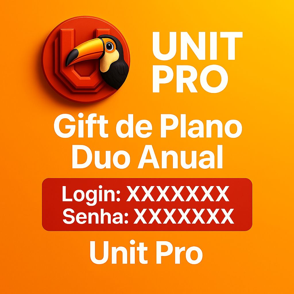 Plano Duo Anual Unit Pro para vc em 2 telas.